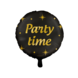 Paperdreams Folieballon Party Time Zwart | Goud 46CM Paperdreams Folieballon Party Time Zwart | Goud 46CM