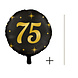Paperdreams Folieballon 75 Jaar Zwart | Goud 46CM Paperdreams Folieballon 75 Jaar Zwart | Goud 46CM