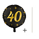 Paperdreams Folieballon 40 Jaar Zwart | Goud 46CM Paperdreams Folieballon 40 Jaar Zwart | Goud 46CM