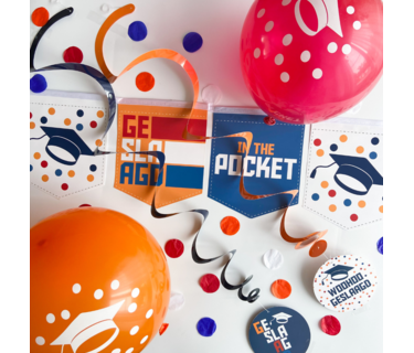 Geslaagd Versiering Feestpakketten voor Scholen & Bedrijven