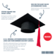 Party Love NL Premium Afstudeerhoedje U.S.A. Original 29cm x 29cm Rode Tassel Party Love NL Premium Afstudeerhoedje U.S.A. Original 29cm x 29cm Rode Tassel