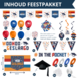 Party Love NL Partylove® Geslaagd Versiering Feestpakket In The Pocket! 74 Stuks Party Love NL Partylove® Geslaagd Versiering Feestpakket In The Pocket! 74 Stuks
