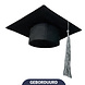 Party Love NL Premium Afstudeerhoedje U.S.A. Original 29cm x 29cm Zilveren Tassel Party Love NL Premium Afstudeerhoedje U.S.A. Original 29cm x 29cm Zilveren Tassel