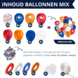 Party Love NL Partylove® Geslaagd Ballonnen 48 stuks Rood, Wit, Blauw & Oranje met Lint Party Love NL Partylove® Geslaagd Ballonnen 48 stuks Rood, Wit, Blauw & Oranje met Lint