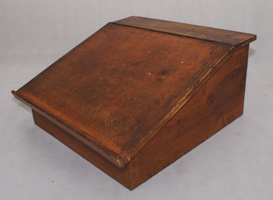 Solid oak writing case with beautiful patina