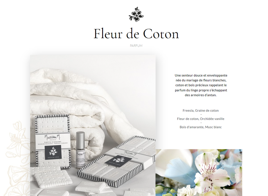 "Mathilde M" Diffuser for home perfume 200 ml - Fleur de coton
