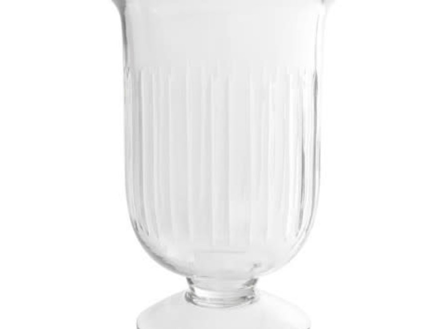 Ribbed vase - glass