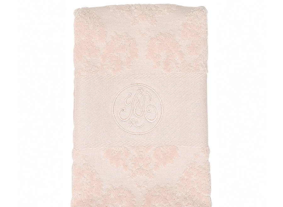 "Mathilde M" towel Broderie - Nude - 50 x 100 cm
