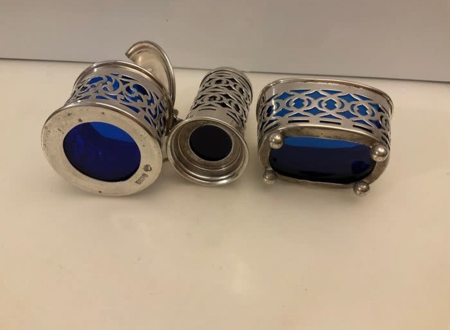 3 piece condiment set - .925 Silver