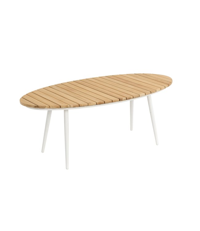 Beach7 Fontelina ovale lounge tafel teak top