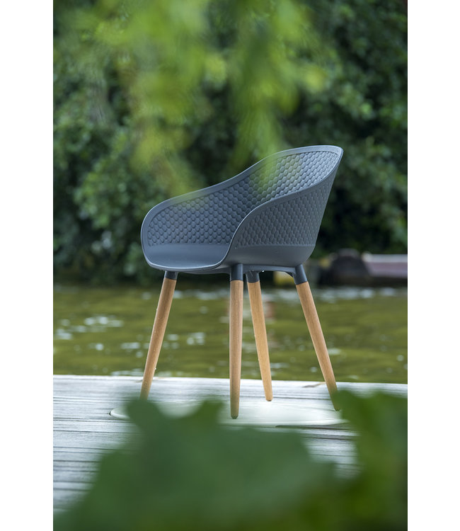 Beach7 Antibes  tuinstoel kunststof kuip, Eucalyptus poten