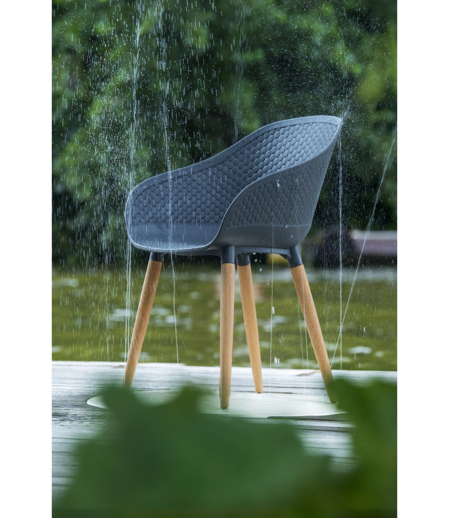 Beach7 Antibes  tuinstoel kunststof kuip, Eucalyptus poten