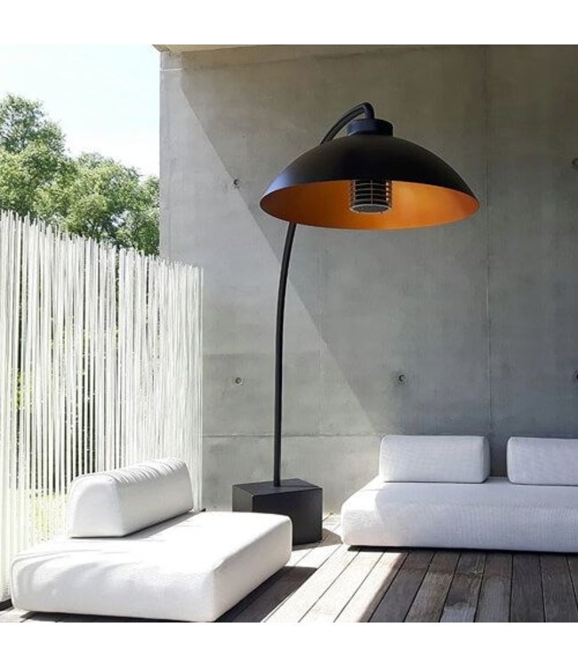 Heatsail Dome elektrische  terras verwarming met verlichting en afstandsbediening.