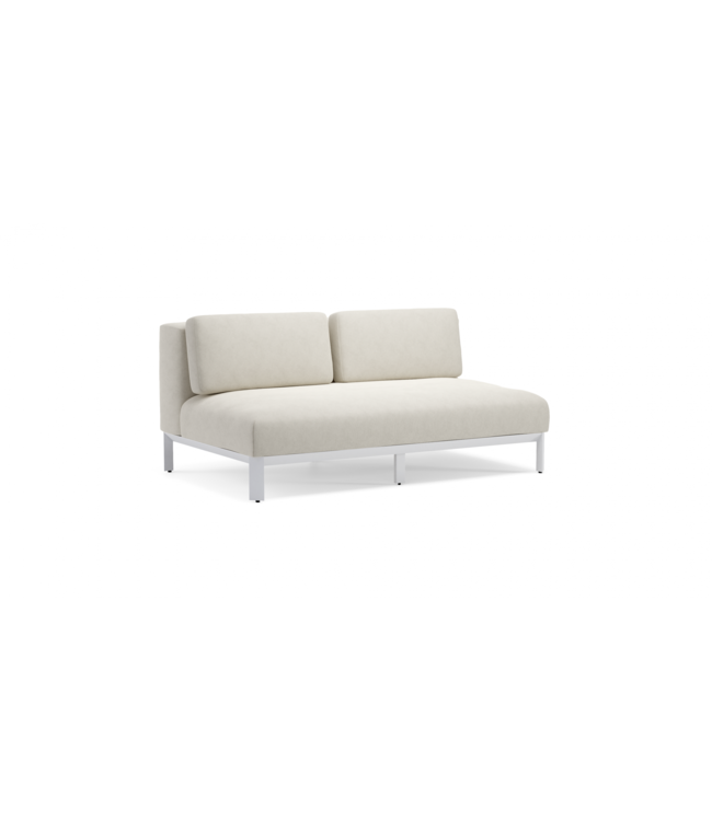 Jardinico Mauroo 4-delige Loungeset Wit 185x535cm Aluminium-Teak