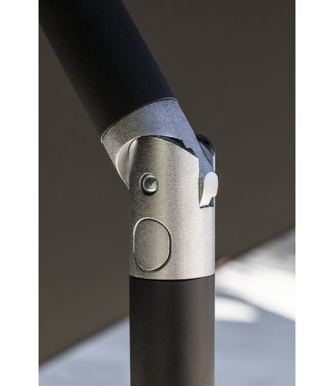 Jardinico Jardinico Malibu Parasol met een  aluminium teak look mast