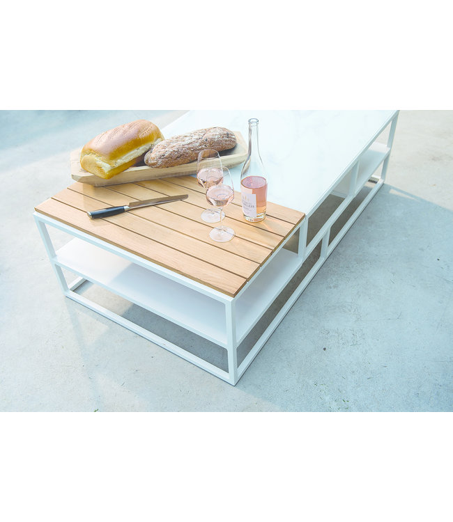 Beach7 Central koffietafel Wit 140x80cm