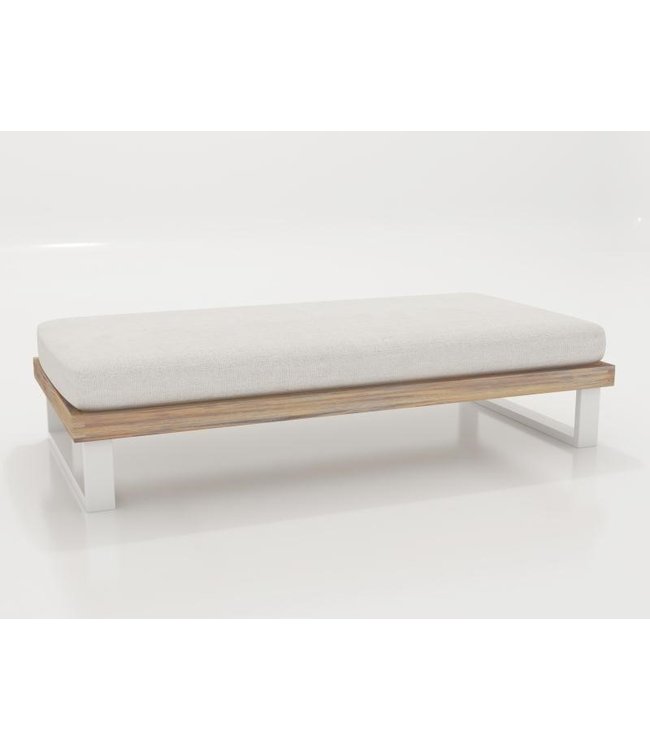 Guiño Calma 4 delige hoekset Aluminium | Teak | Olefin bekleding