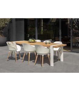 Beach7 7 delige twilight tuintafel 240 met antibes tuinstoelen wit