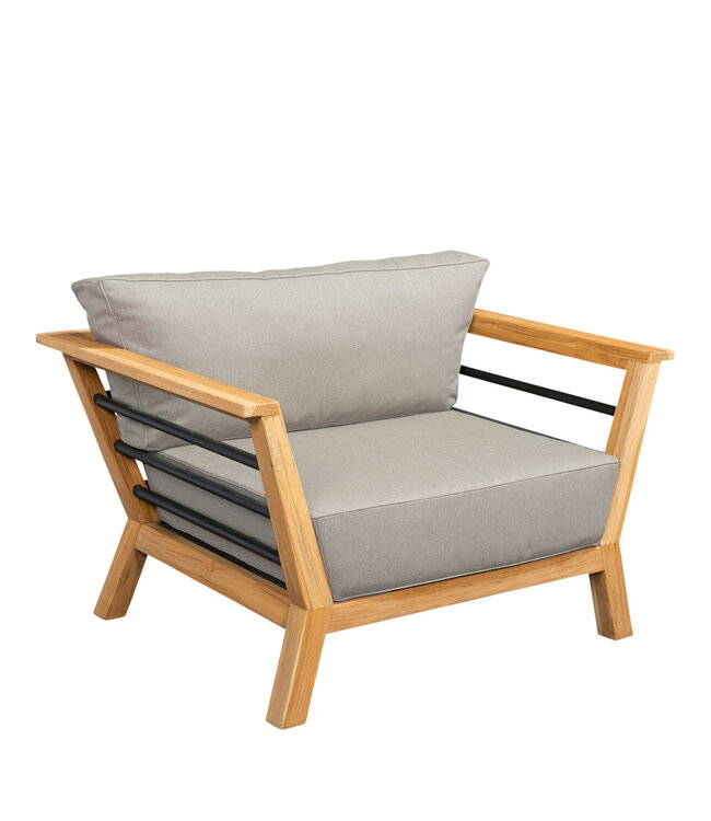 Guiño Compañia ensemble de salon 4 pièces en teck avec coussins