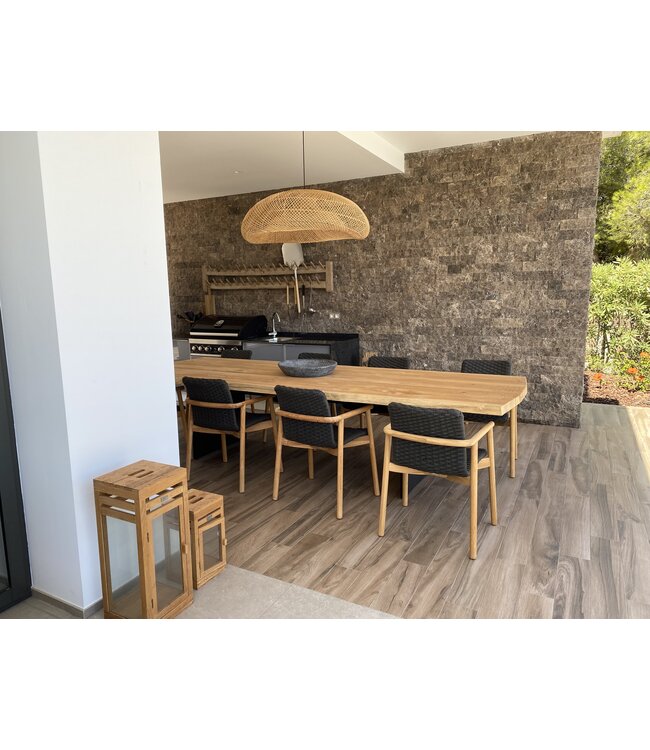 Guiño Table à tige en planches 300 x 110 x 75 cm