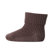 MP DENMARK MP COTTON RIB BABY SOCKS BROWN SIEN