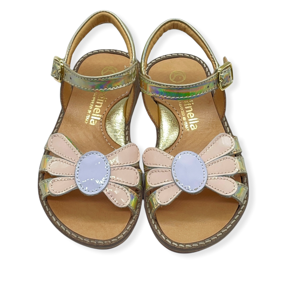 RONDINELLA FLOWER SANDAL GOLD PINK - Etoile Knokke
