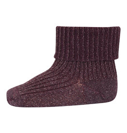 MP DENMARK MP IDA GLITTER SOCKS DARK PURPLE