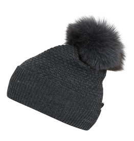 MP DENMARK MP CHUNKY OSLO BEANIE FUR DARK GREY