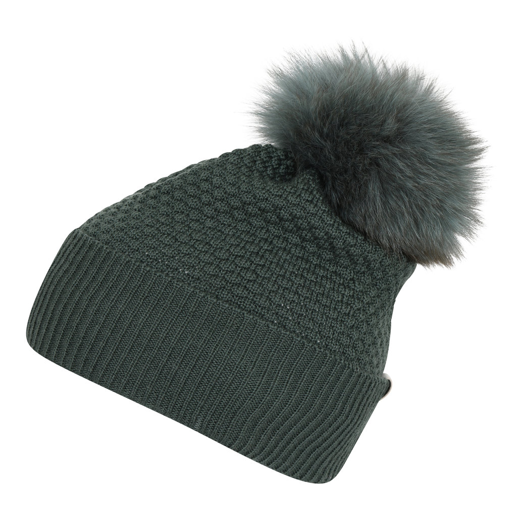 MP DENMARK MP CHUNKY OSLO BEANIE FUR DUSTY IVY