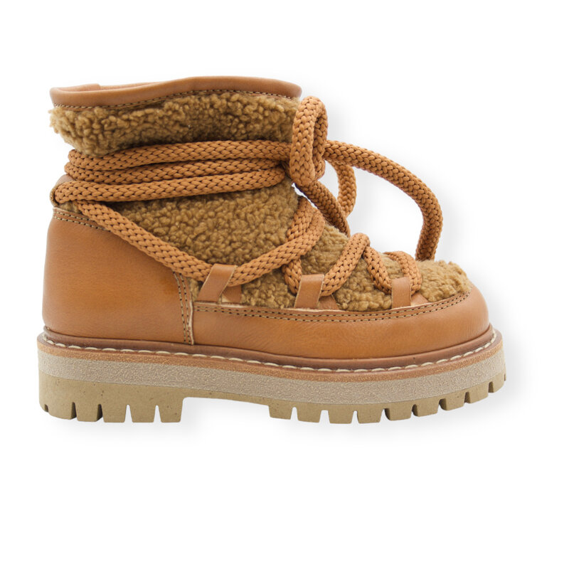 OCRA OCRA FLUFFY BOOTS CAYENNE COGNAC