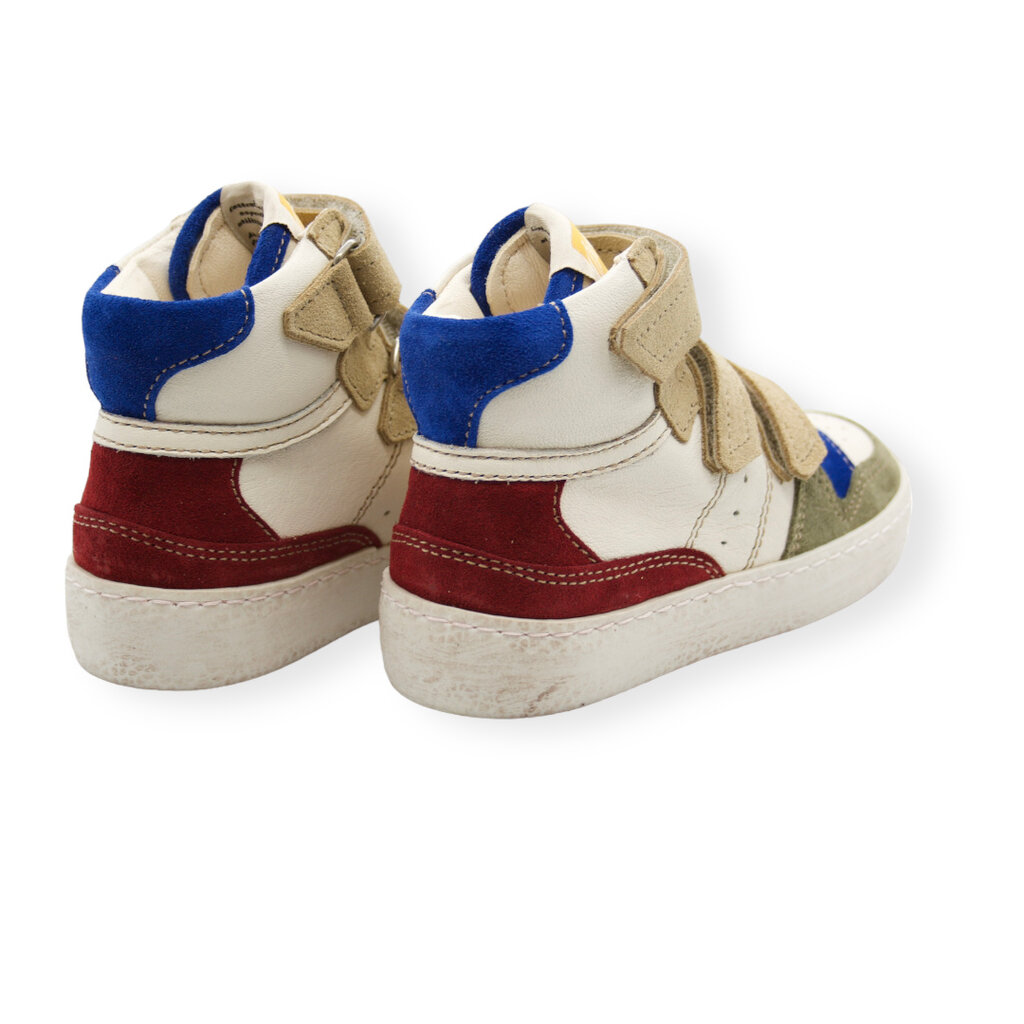 OCRA OCRA VELCRO SNEAKER KAKI SALVIA BORDEAUX BLUE