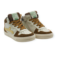 RONDINELLA RONDINELLA JD SNEAKER BROWN YELLOW GREEN