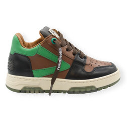 RONDINELLA RONDINELLA NK SNEAKER BROWN BLACK GREEN