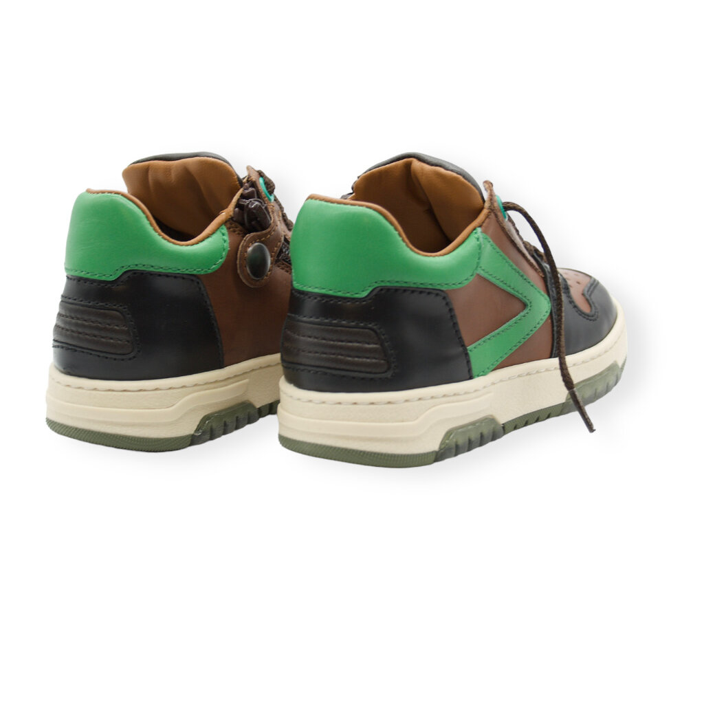 RONDINELLA RONDINELLA NK SNEAKER BROWN BLACK GREEN