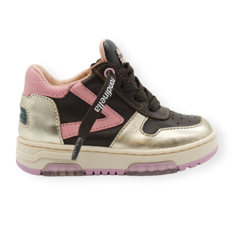 RONDINELLA RONDINELLA MINI NK SNEAKER BROWN PINK GOLD