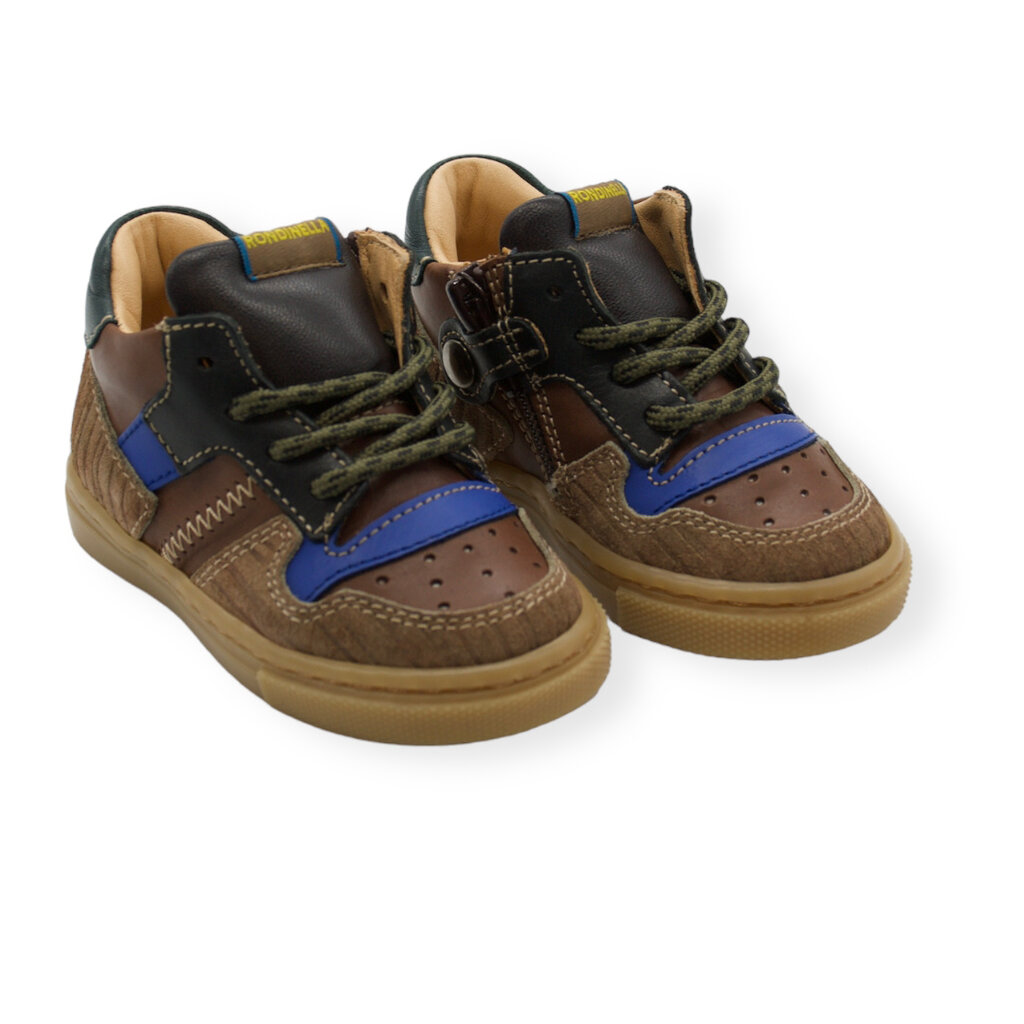 RONDINELLA RONDINELLA MINI SNEAKER MULTI BROWN BLUE