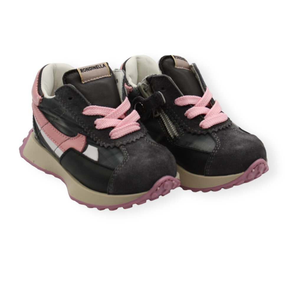 RONDINELLA RONDINELLA MINI NK SNEAKER ANTRACITE PINK DéLAVé