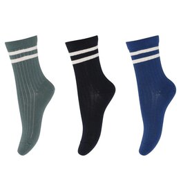 MP DENMARK MP BEN SOCKS BLUE MULTI MIX 3PACK