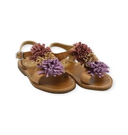 GALLUCCI GALLUCCI POMPOM SANDAL VIEUX ROSE