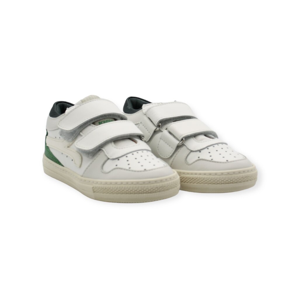 RONDINELLA RONDINELLA 12013 VELCRO SNEAKER ECRU GREEN