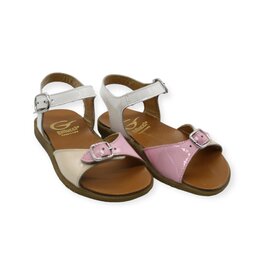 GALLUCCI GALLUCCI CLASSIC SANDAL BIANCO ROSA