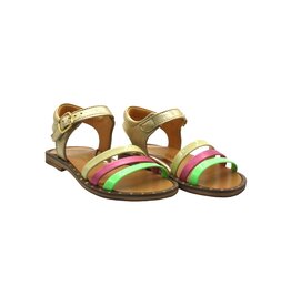 RONDINELLA RONDINELLA 0963 SANDAL GREEN PINK YELLOW GOLD