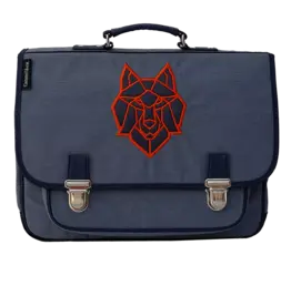 CARAMEL & CIE C&C CARTABLE MOYEN LOUP BLEU