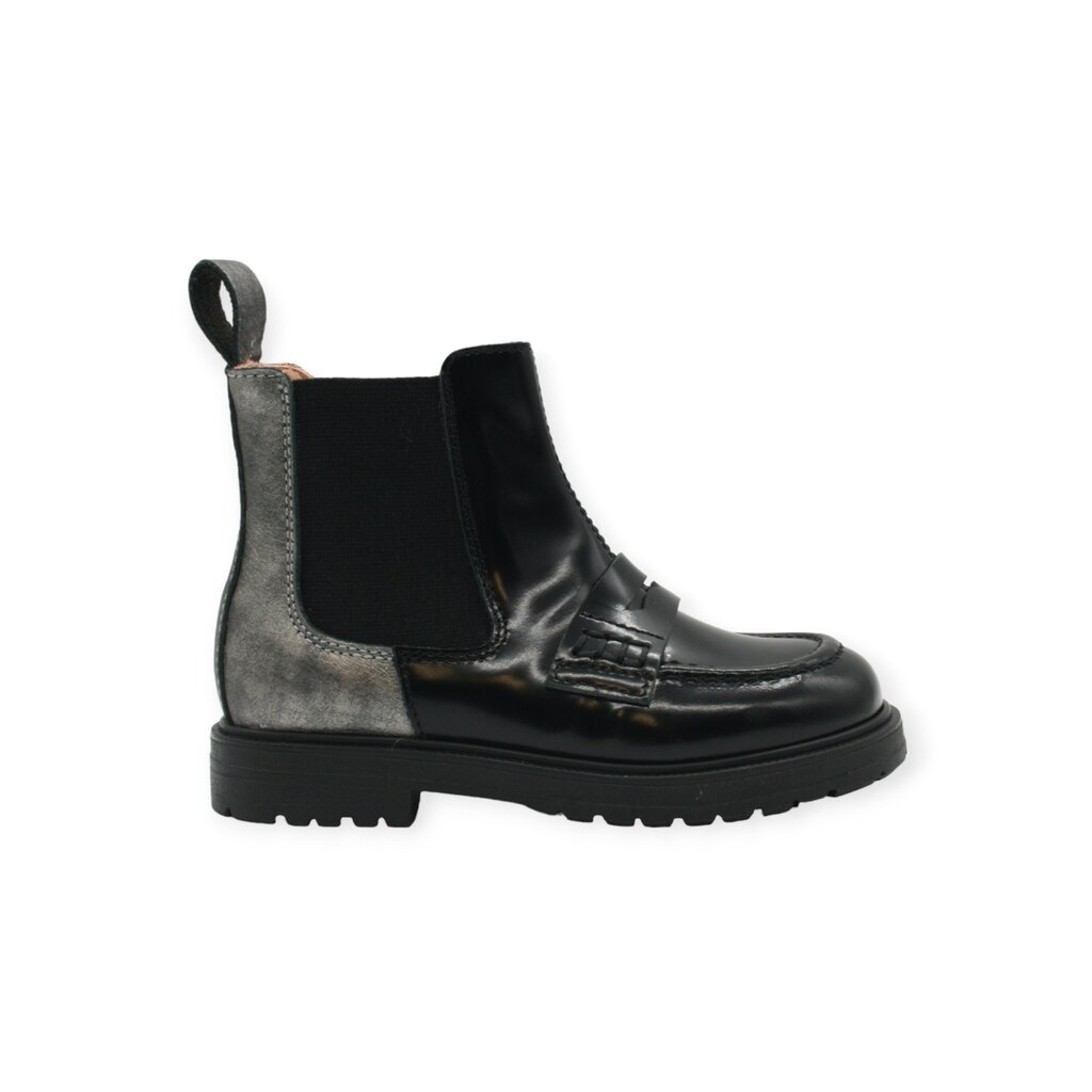 RONDINELLA RONDINELLA MOCCASSIN BOOT SILVERBLACK