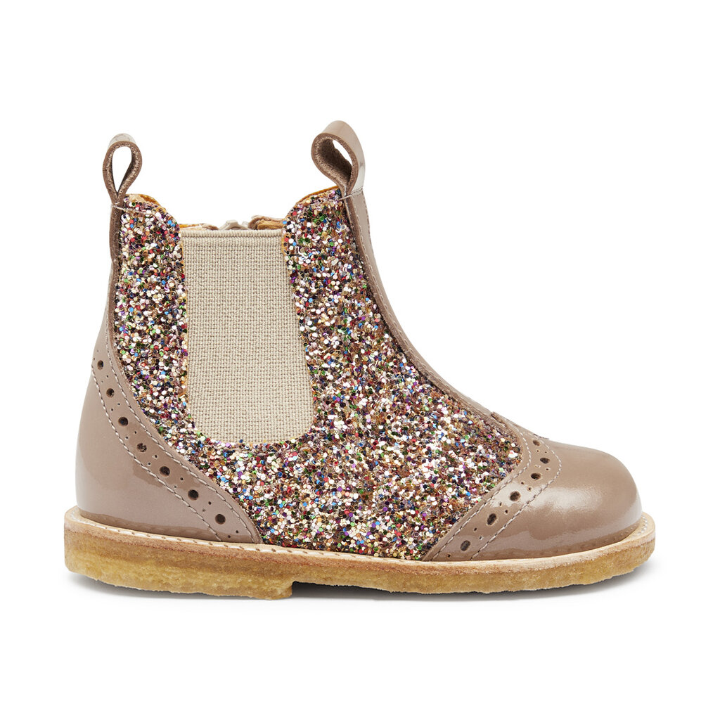 ANGULUS ANGULUS STARTER CHELSEA BOOT NOUGAT GLITTER