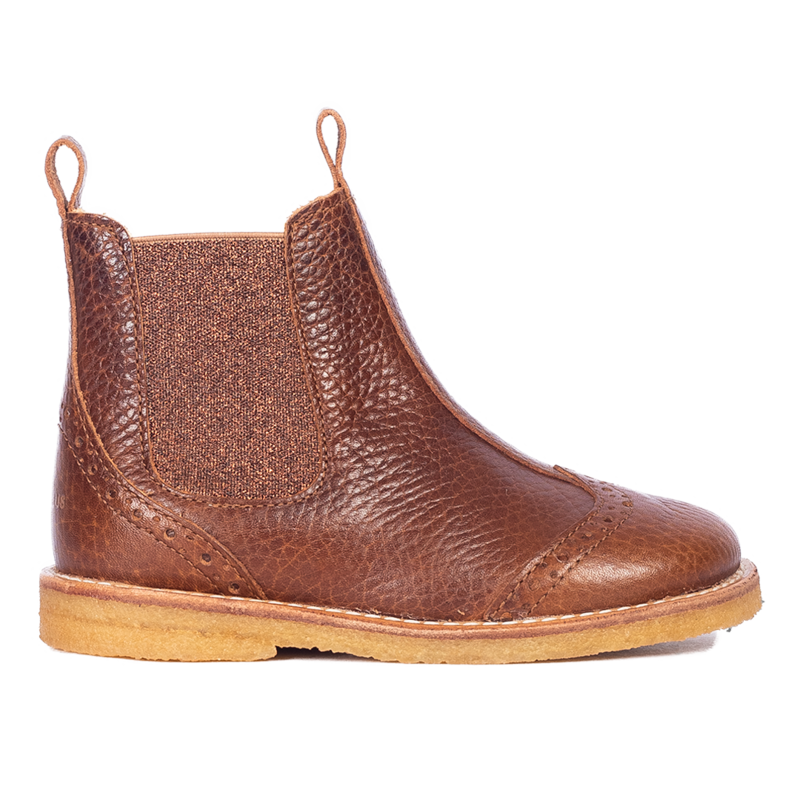ANGULUS ANGULUS BROGUE CHELSEA BOOT COGNAC