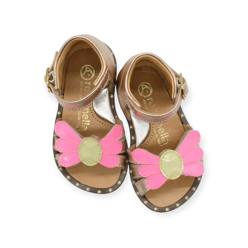 RONDINELLA RONDINELLA MINI SANDAL ROSE FLOWER FUXIA