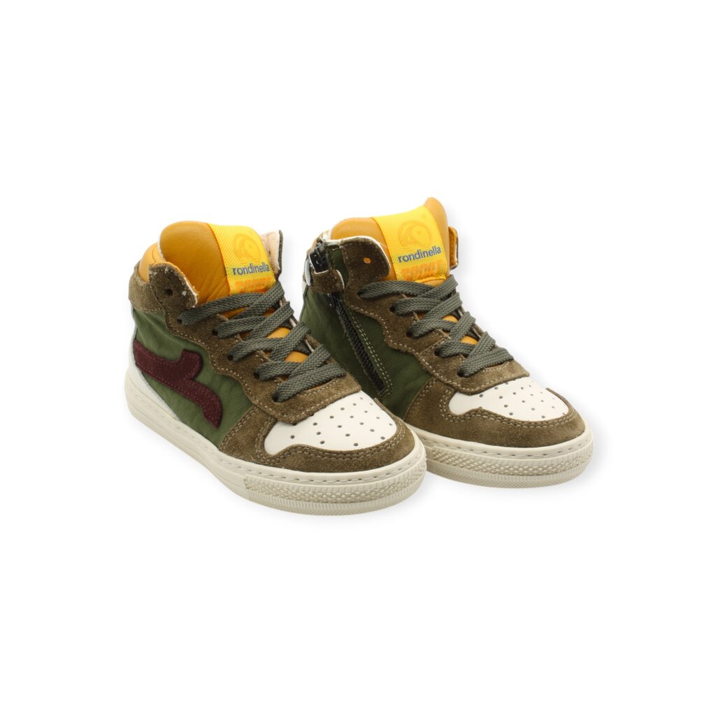 RONDINELLA RONDINELLA JUNIOR SNEAKER KAKI BORDEAUX