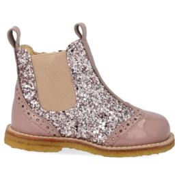 ANGULUS ANGULUS STARTER CHELSEA BOOT FADED ROSE BLOSSOM GLITTER