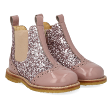 ANGULUS ANGULUS STARTER CHELSEA BOOT FADED ROSE BLOSSOM GLITTER